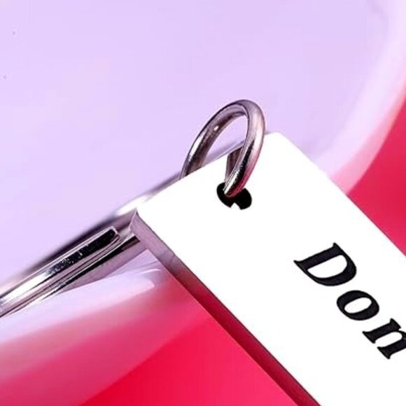 Bag Charm Key Chain 💗Don't Do Stupid Sh🤎t Love Mom💗 - Picture 5 of 5